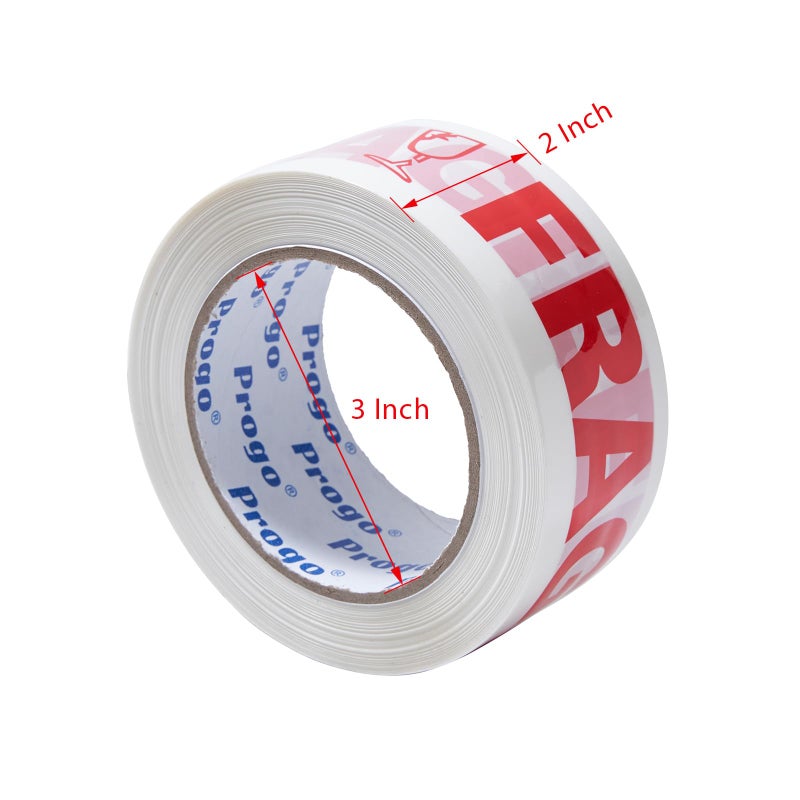 ProgoÂ® Fragile Handle with Care Packing Shipping Carton Box Sealing Tape, 2 inch x110 Yards. (6) - Image 2